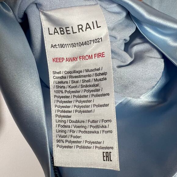 NWT Labelrail x Notion Satin Track Jacket Mens S Blue Striped Zip Up Bomber - Picture 7 of 10